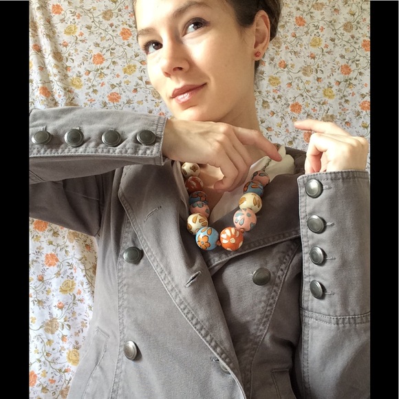 THREDUP GAP Double Breast Military Grey Jacket - Picture 2 of 8